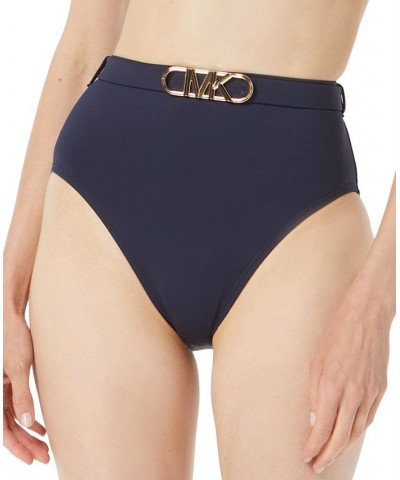 Underwire Bikini Top & High-Waist Bikini Bottoms Navy $39.00 Swimsuits