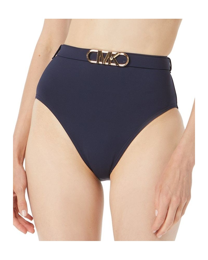 Underwire Bikini Top & High-Waist Bikini Bottoms Navy $39.00 Swimsuits