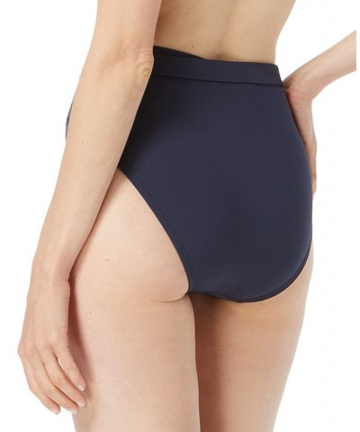 Underwire Bikini Top & High-Waist Bikini Bottoms Navy $39.00 Swimsuits