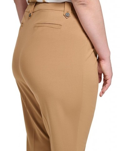 Plus Size Mid Rise Slim-Leg Ankle Pants Luggage $48.79 Pants