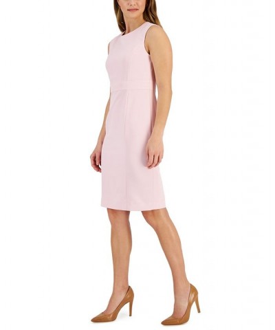 Petite Sleeveless Crew-Neck Sheath Dress Tutu Pink $31.85 Dresses