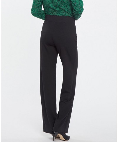 Women's Ponte Relaxed Leg Pull-On Pants Black $33.79 Pants