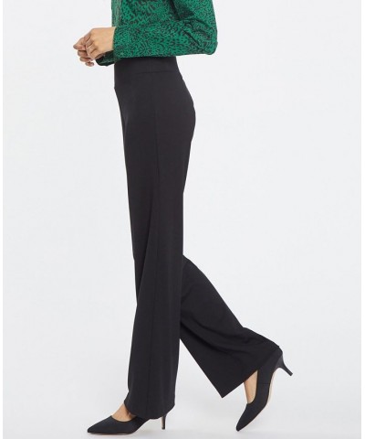 Women's Ponte Relaxed Leg Pull-On Pants Black $33.79 Pants