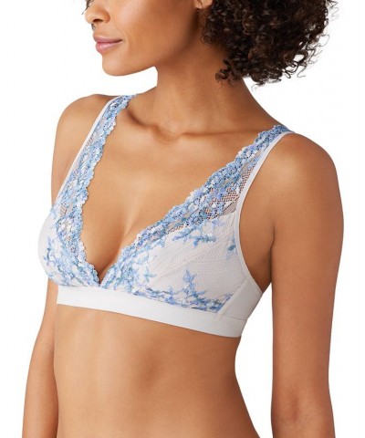 Embrace Lace Soft Cup Wireless Bra Lingerie 852191 Pastel Parchment/blue Multi $27.04 Bras