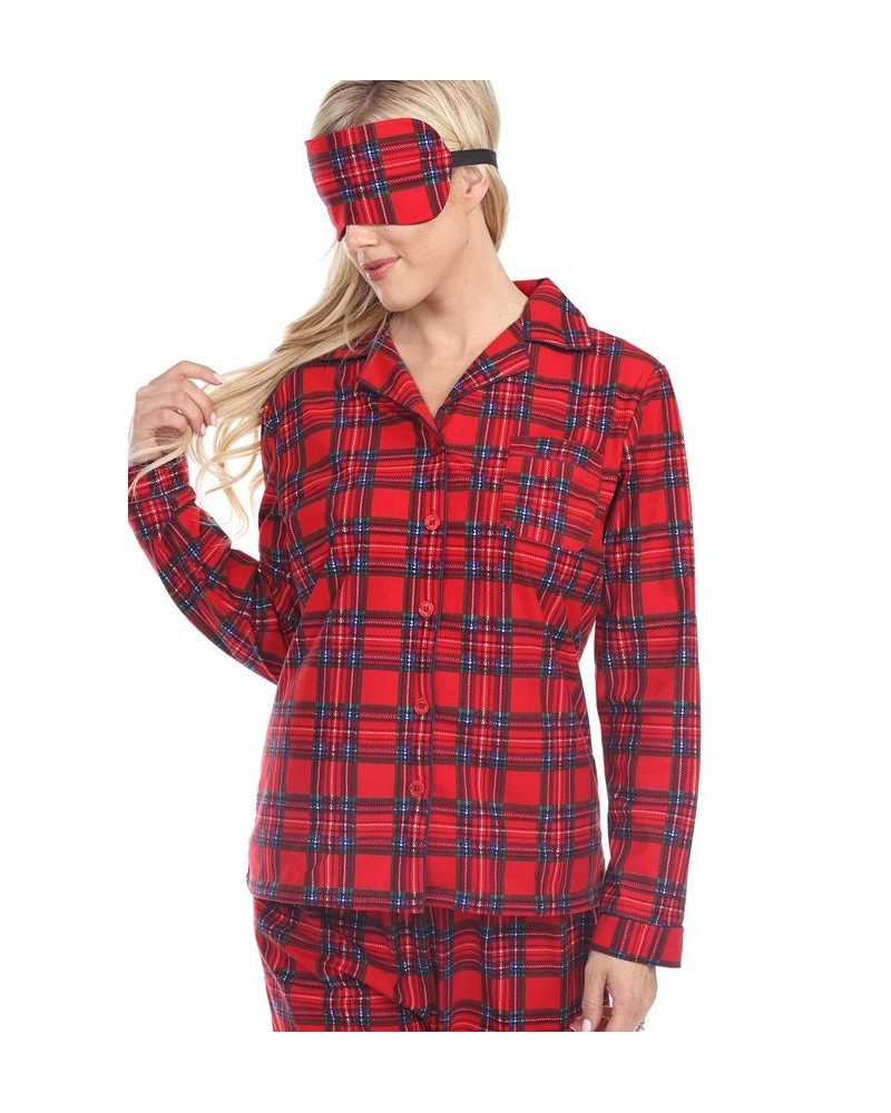 3-Piece Cozy Pajama Set Red Plaid $21.32 Sleepwear