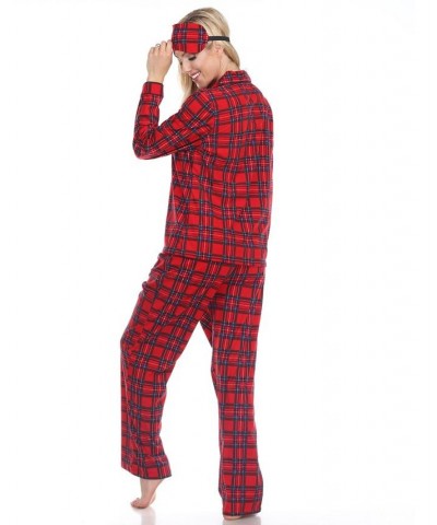 3-Piece Cozy Pajama Set Red Plaid $21.32 Sleepwear