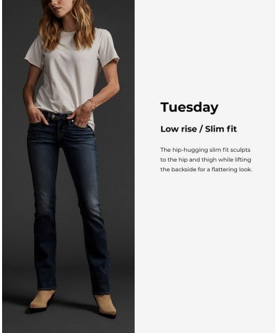 Women's Tuesday Low Rise Slim Bootcut Jeans Indigo $44.10 Jeans