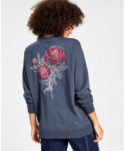 Juniors' Rose Graphic Sweatshirt Turbulence $11.68 Tops