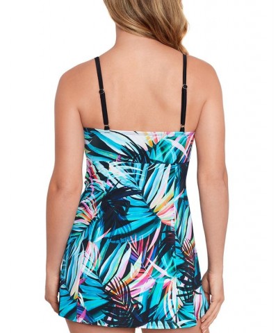 Women's Tummy-Control Empire-Waist Swimdress Fiesta Fronds $47.58 Swimsuits