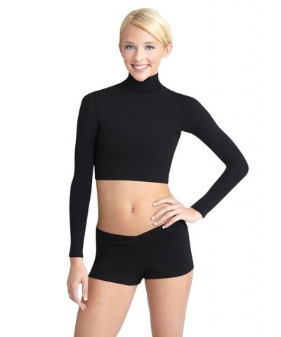 Turtleneck Long Sleeve Top Black $17.09 Tops