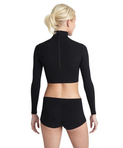 Turtleneck Long Sleeve Top Black $17.09 Tops