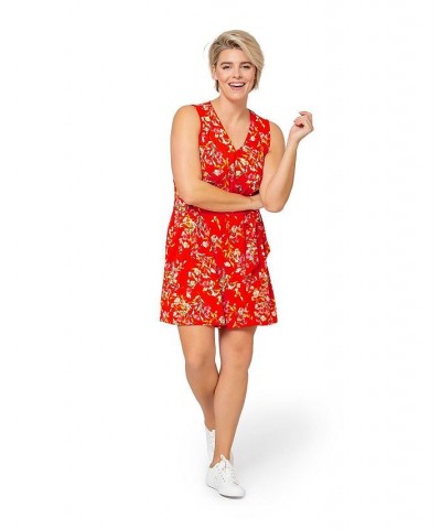 Womens Plus Size Sleeveless Darcy Romper Watercolor Floral Grenadine $69.52 Shorts