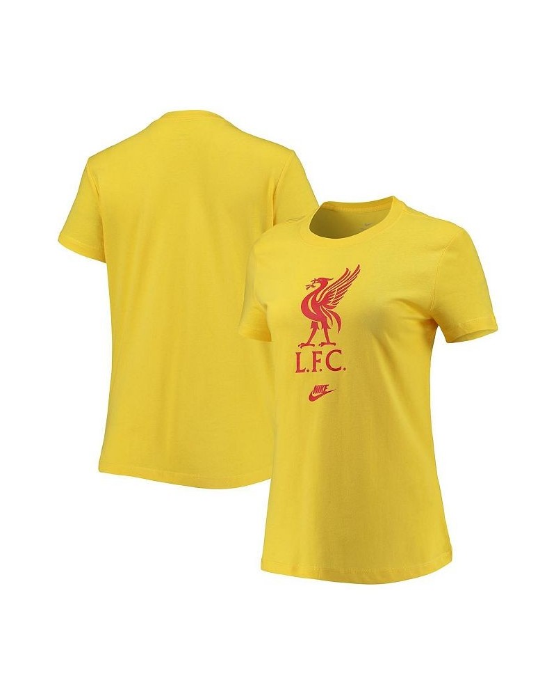 Women's Yellow Liverpool Crest T-Shirt Yellow $19.60 Tops