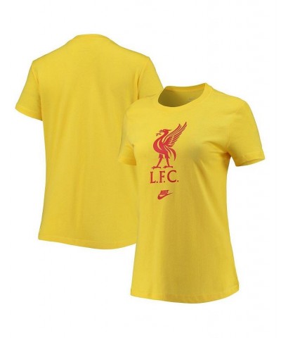 Women's Yellow Liverpool Crest T-Shirt Yellow $19.60 Tops