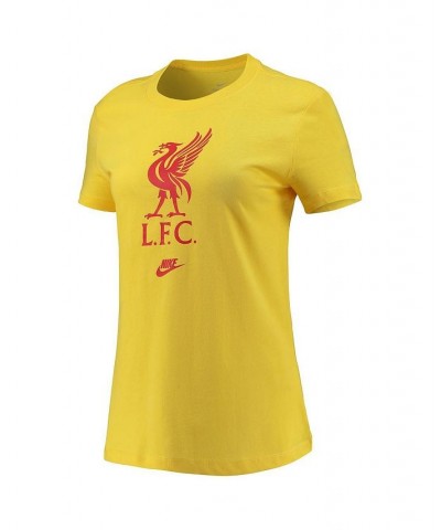 Women's Yellow Liverpool Crest T-Shirt Yellow $19.60 Tops