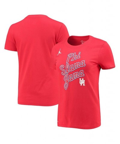 Women's Brand Red Houston Cougars Phi Slama Jama Performance T-shirt Red $22.05 Tops