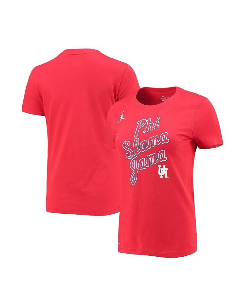 Women's Brand Red Houston Cougars Phi Slama Jama Performance T-shirt Red $22.05 Tops