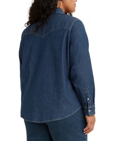 Trendy Plus Size Ultimate Western Shirt Minds Eye $37.79 Tops