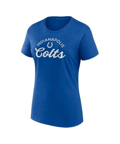 Women's Branded Royal White Indianapolis Colts Short and Long Sleeve T-shirt Combo Pack Blue $35.39 Tops