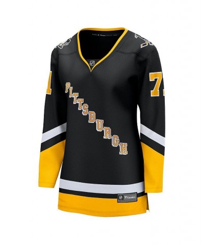 Women's Branded Evgeni Malkin Black Pittsburgh Penguins 2021/22 Alternate Premier Breakaway Player Jersey Black $46.62 Jersey