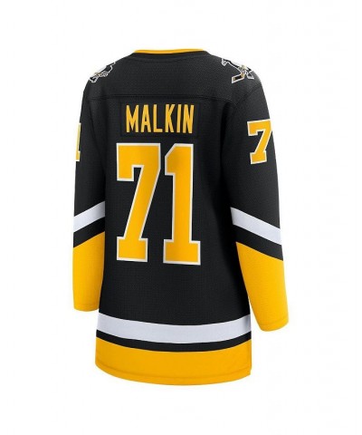 Women's Branded Evgeni Malkin Black Pittsburgh Penguins 2021/22 Alternate Premier Breakaway Player Jersey Black $46.62 Jersey