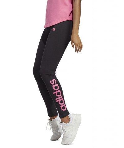 Plus Size Cotton Crewneck Logo-Print T-Shirt and Linear-Logo Full Length Leggings Black, Pulse Magenta $16.49 Outfits