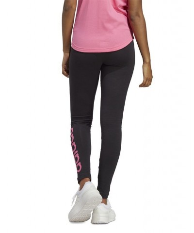 Plus Size Cotton Crewneck Logo-Print T-Shirt and Linear-Logo Full Length Leggings Black, Pulse Magenta $16.49 Outfits