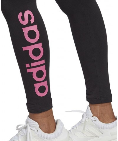 Plus Size Cotton Crewneck Logo-Print T-Shirt and Linear-Logo Full Length Leggings Black, Pulse Magenta $16.49 Outfits