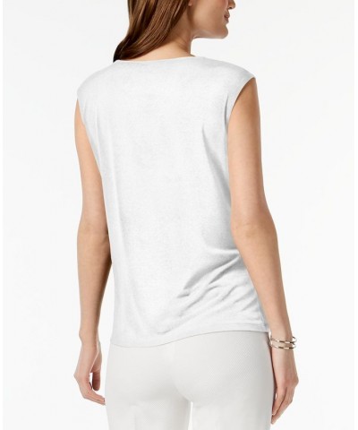 Crossover Cutout Top White $26.55 Tops