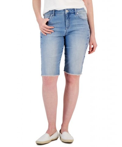 Women's Embroidered Denim Bermuda Short Wynnie $17.39 Shorts