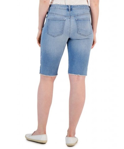 Women's Embroidered Denim Bermuda Short Wynnie $17.39 Shorts