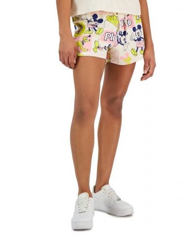 Juniors' Mickey-And-Pluto-Print Pull-On Shorts Taupe $12.32 Shorts