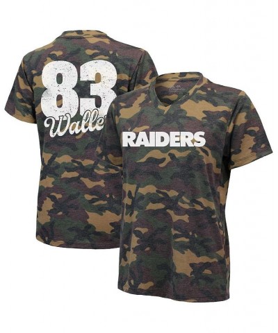 Women's Darren Waller Camo Las Vegas Raiders Name and Number Tri-Blend V-Neck T-shirt Camo $26.95 Tops