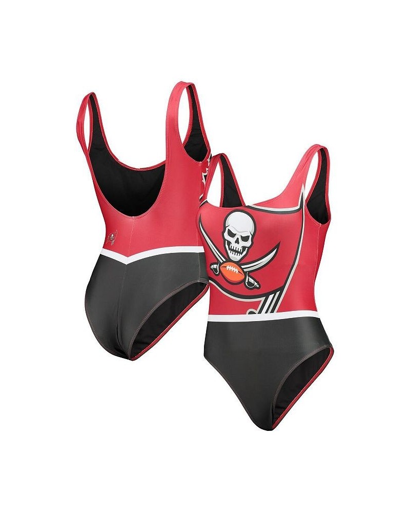 Women's Red Tampa Bay Buccaneers Team One-Piece Swimsuit Red $30.79 Swimsuits