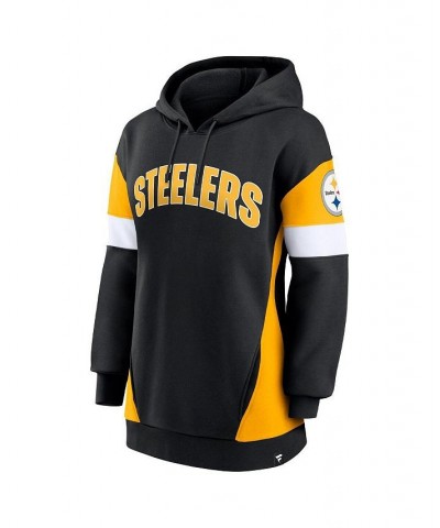 Women's Branded Black Gold Pittsburgh Steelers Lock It Down Pullover Hoodie Black, Gold $32.25 Sweatshirts