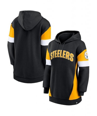 Women's Branded Black Gold Pittsburgh Steelers Lock It Down Pullover Hoodie Black, Gold $32.25 Sweatshirts