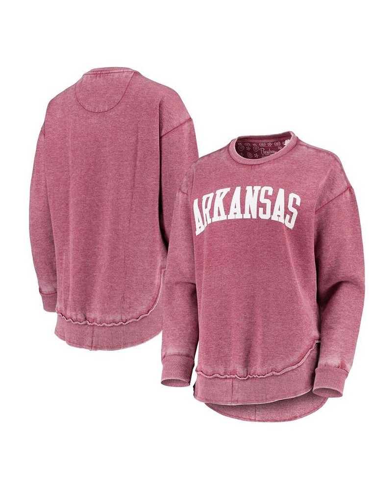 Women's Cardinal Arkansas Razorbacks Vintage-Like Wash Pullover Sweatshirt Cardinal $37.60 Sweatshirts