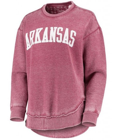 Women's Cardinal Arkansas Razorbacks Vintage-Like Wash Pullover Sweatshirt Cardinal $37.60 Sweatshirts