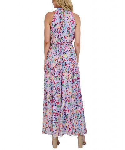 Mock-Neck Maxi Dress Lilac Multi $41.28 Dresses