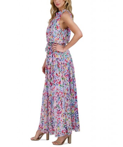 Mock-Neck Maxi Dress Lilac Multi $41.28 Dresses