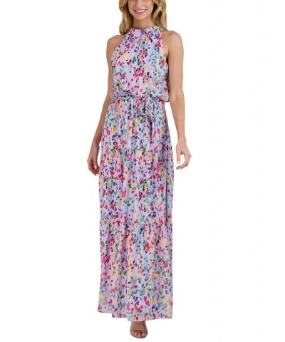 Mock-Neck Maxi Dress Lilac Multi $41.28 Dresses