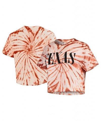 Women's Texas Orange Texas Longhorns Showtime Tie-Dye Crop T-shirt Texas Orange $22.50 Tops