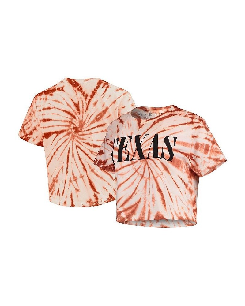 Women's Texas Orange Texas Longhorns Showtime Tie-Dye Crop T-shirt Texas Orange $22.50 Tops