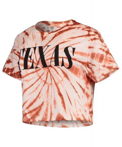 Women's Texas Orange Texas Longhorns Showtime Tie-Dye Crop T-shirt Texas Orange $22.50 Tops