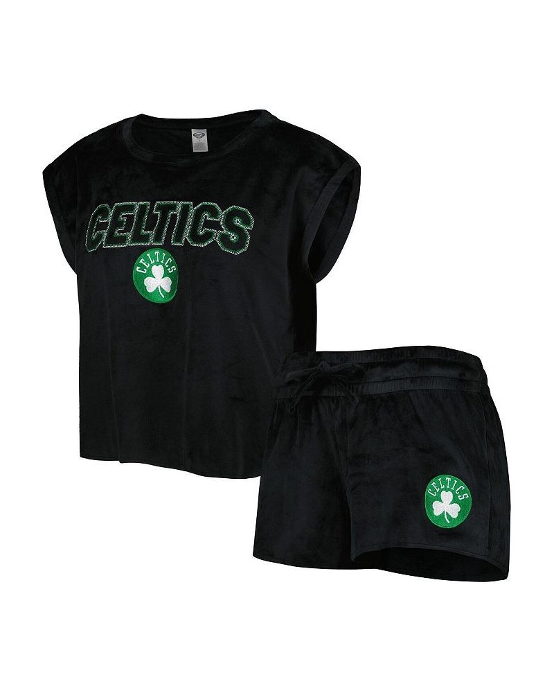 Women's Black Boston Celtics Intermission T-shirt and Shorts Sleep Set Black $35.00 Pajama