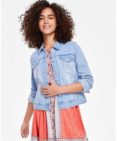 Women's Classic Denim Jacket Daisy Blue $16.68 Jackets