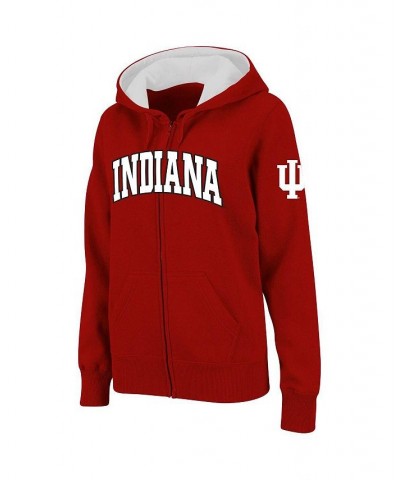 Women's Stadium Athletic Crimson Indiana Hoosiers Arched Name Full-Zip Hoodie Crimson $31.85 Sweatshirts