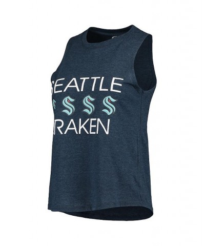 Women's Deep Sea Blue Gray Seattle Kraken Meter Tank Top and Pants Sleep Set Deep Sea Blue, Gray $31.85 Pajama