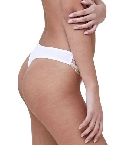 Women's Minx Thong Underwear 371100 White/nylon $15.04 Panty