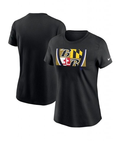 Women's Black Baltimore Ravens Hometown Collection T-Shirt Black $18.80 Tops